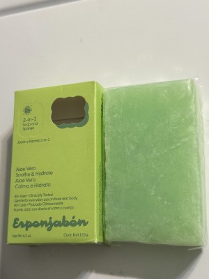 Esponjabon Aloe Vera Soap Sponge  Soothe & Hydrate 2-in-1 Soap Sponge -  4.2oz : Target