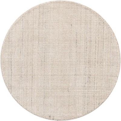 Vanilla Bean Round Hand-Knotted Wool Rug