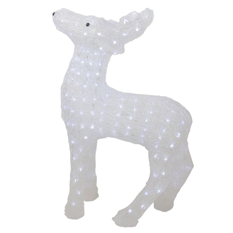 Northlight Lighted Commercial Grade Acrylic Reindeer Christmas Display Decor - 23" - Pure White LED Lights, 3 of 4