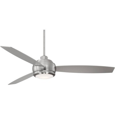60" Casa Vieja Modern Indoor Ceiling Fan with Light LED Brushed Nickel Opal Glass for Living Room Kitchen Bedroom Family Dining