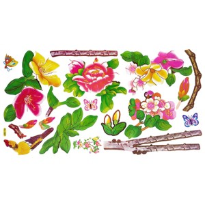 Slickblue Full-Colour Tree Wall Decals - Vinyl Stickers for Home Decor, Smooth Surfaces, Easy to Apply, 13"x23.5" - 1 of 3