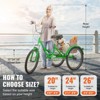 VEVOR Folding Adult Tricycle, 20-Inch Adult Folding Trikes, Carbon Steel 3 Wheel Cruiser Bike with Large Basket & Adjustable Seat - 3 of 4