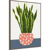 32"x42" Potted Plant by Jen Bucheli Framed Canvas Wall Art Print Bronze - Amanti Art: Hand-Stretched, Madison WI, Vertical Lithograph - 2 of 4