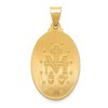 Black Bow Jewelry 14k Yellow Gold Hollow Oval Miraculous Medal Pendant - 3 of 4