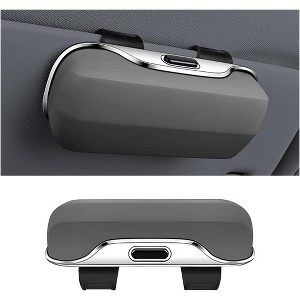 TruAIR Car Sun Visor Sunglasses Holder, Soft Eyeglasses Storage Case Organizer Box - 1 of 4