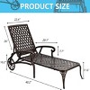 Outdoor Chaise Lounges, Aluminium Lounge Chair, Lounge Chair Chaise With 3 Backrest Positions, Lounge Chair Pool-Cuddlewood - 4 of 4