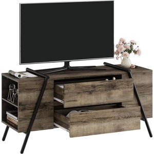 TV Stand up to 65 Inch TV, Modern Entertainment Center with 2 Storage Drawers & Side Open Shelves, TV Console Table, for Living Room, Bedroom - 1 of 4