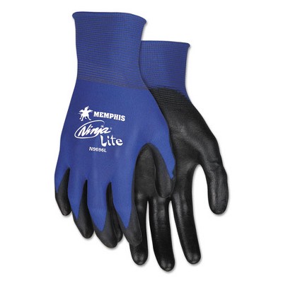MCR Safety Ultra Tech TaCartonile Dexterity Work Gloves, Blue/Black, Large, Dozen