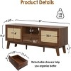 SEVOBAL TV Stands and Consoles Modern TV Stand with Ample Storage and Cable Management, Ideal for Living Room Entertainment, Beige, 59"*19.26"*15.35" - 3 of 4