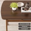 Infurnic Desks, Rectangular Dining Desk with four Sturdy Tables Legs, Modern Table for Kitchen or Living Room, Brown, 27.6"*47.2"*29.5" - 3 of 4