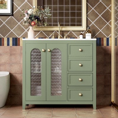 Versatile Bathroom Vanity with Sink: Elevate Your Space with Clean Lines and Contemporary Style in Any Finish