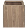 vidaXL Solid Teak Wood Wall-Mounted Bathroom Cabinet, Sturdy Frame, Ample Under-Sink Storage, 35.4"x15.4"x15.7", Easy Assembly, Brown Finish - 3 of 4