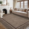 Modern Border Machine Washable Stain Resistant Rug for Living Room Bedroom - 3 of 4