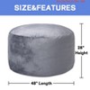 Bean Bag Chair 4FT Round Beanbag w/ Velvet Cover, Big Bean Bags Furniture for Living Room Gaming Chair Sofa Couch - 3 of 4