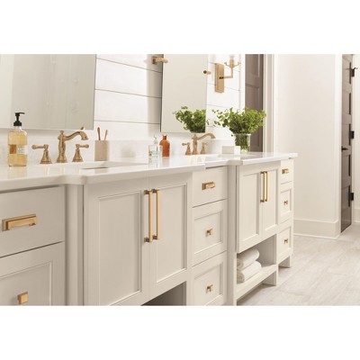 Champagne Bronze Traditional Cabinet Cup Pull with Mounting Hardware