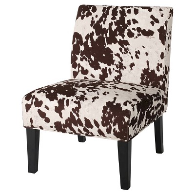 Black cow store print chair