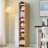 67" Shoe Rack with 3 Adjustable Shelves, Wooden 8 Tiers shoe organizer for 8 Pairs Shoe, Vertical Tall Shoe Storage, Beige - 2 of 4
