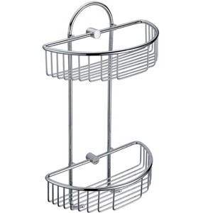 ALFI AB9534 Polished Chrome Wall Mounted Double Basket Shower Shelf Bathroom Accessory - 1 of 4