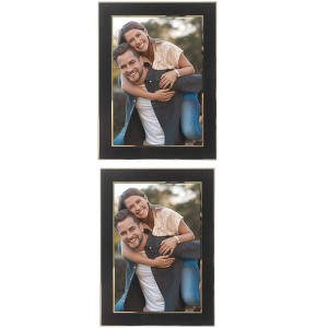 REGALWOVEN Home Room Modern Brushed Aluminum Real Glass Photo Frame - 1 of 4