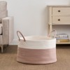 ALEXOUN 20x13IN Natural Cotton Rope Laundry Basket - Soft, Durable & Spacious Storage Hamper for Laundry, Toys, Pillows - Sturdy Handles - 2 of 4
