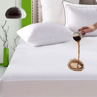 Full Size White Cotton Breathable Waterproof Mattress Protector