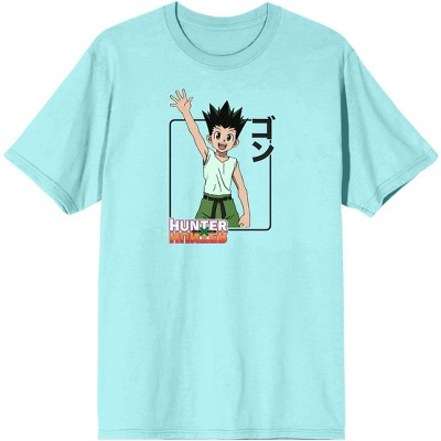 Hunter X Hunter Anime Gon Freecss Men's Green And White Tie Dye T-shirt  Large