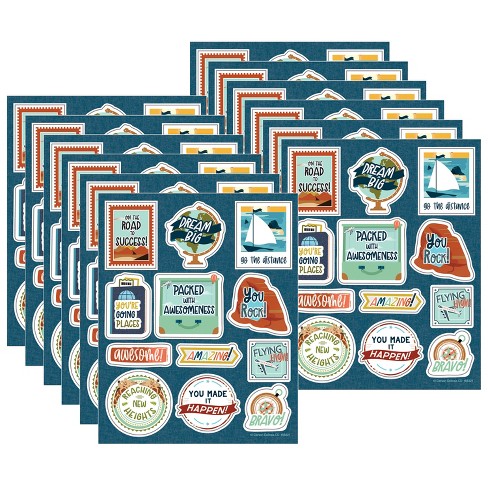 Carson Dellosa Education Let's Explore Motivators Motivational Stickers, 72  Per Pack, 12 Packs : Target