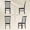 Resenkos Set of 4 Farmhouse Upholstered Dining Chairs with Padded Seats, - 3 of 4