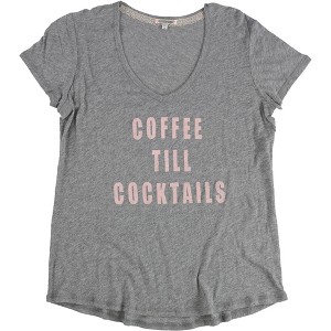 P.J. Salvage Womens Coffee Till Cocktails Pajama Sleep T-shirt - 1 of 2