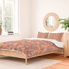 Deny Designs Queen Schatzi Brown Joycelyn Ditsy Apricot Duvet Cover and Pillow Shams: Abstract, Non-Woven, Machine Washable - 3 of 4