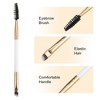 Unique Bargains Soft Double Heat Angled Eyebrow Brush Eyelash Extension Brush for Women Eye Makeup - 2 of 4