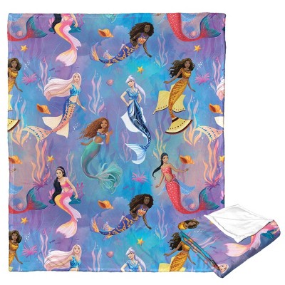 Disney Little Mermaid Daughters Triton Silk Touch Throw Blanket