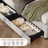 Queen Size Upholstered Storage Bed with Four Drawers and LED Light for Bedroom or Apartment - 2 of 4