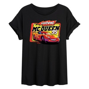 Women's - Disney - Original Lightning McQueen #95 Oversized Graphic T-Shirt - 1 of 4