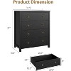 37" Farmhouse 4-Drawer Dresser, Tall Wood Storage Chest for Nursery & Bedroom, Versatile TV Stand for Living Room or Entryway - 3 of 4