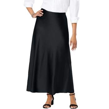Jessica London Women's Plus Size Satin Skirt