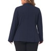 Agnes Orinda Women's Plus Size Button Long Sleeve Office Work Business Suit Blazers - 4 of 4