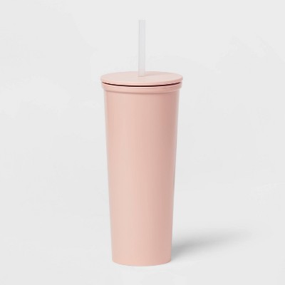 22oz Double Wall Stainless Steel Outer And Pp Inner Straw Tumbler