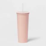 22oz Double Wall Stainless Steel Outer and PP Inner Straw Tumbler - Room Essentials™