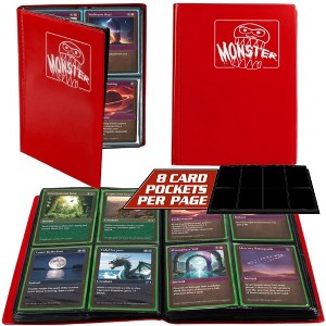 Monster Binder - 4 Pocket Trading Card Album - Matte Red - Holds 160 Yugioh  Magic  and Pokemon Cards - 1 of 4