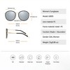 Anna-Kaci Women's Retro Round Metal & PC Polarized Sunglasses - 4 of 4
