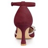 Allegra K Women's Rhinestones Bow Ankle Buckle Strap Stiletto Heel Pumps - 3 of 4