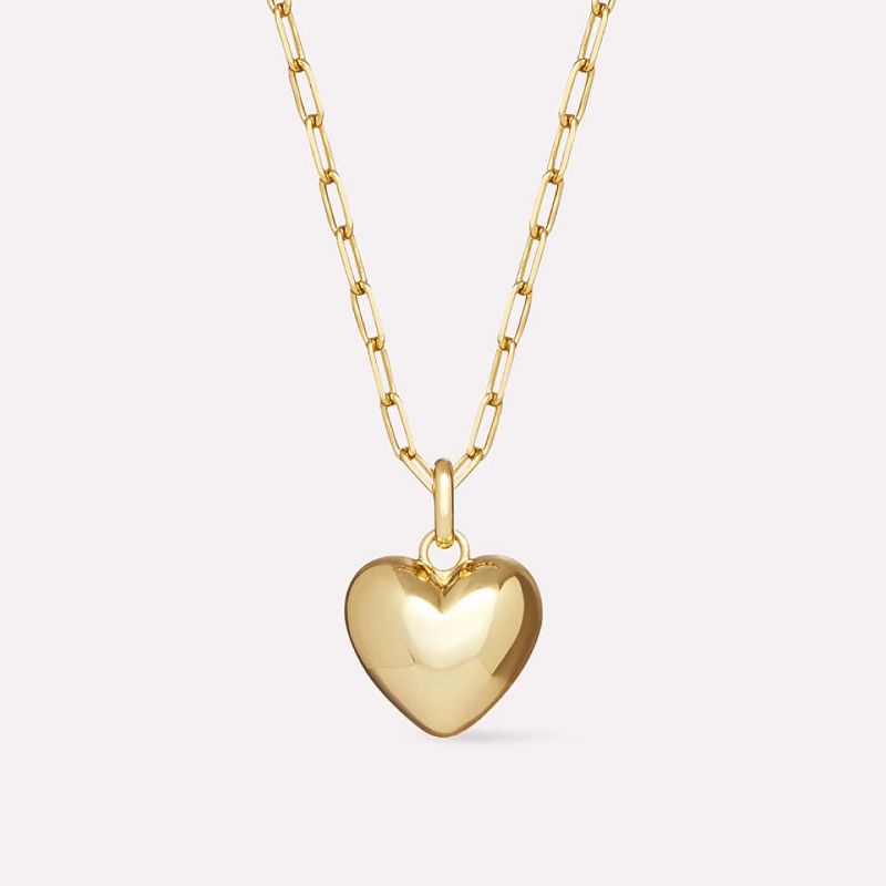 Ana Luisa - Puffed Heart Necklace  - Lev, 1 of 8