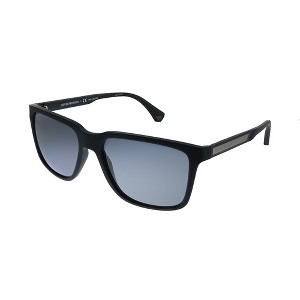 Emporio Armani EA 4047 5063 Unisex Square Polarized Sunglasses Rubber Black 56mm - 1 of 3