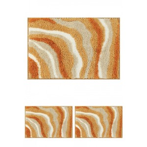 Unique Bargains Abstract Soft Non-Slip Thickening Bathroom Rugs Set - 1 of 4