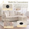 NicBex Modern Corduroy Sectional Sofa Futon Couch with Storage Ottoman,Comfortable 3-Seat Sofa Couch for Living Room,Apartment - 3 of 4