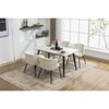 Set of 2/1 Boucle Fabric Dining Chairs With Black Metal Legs 4A -ModernLuxe - 2 of 4