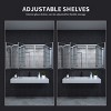 HBEZON Medicine Cabinet with Mirrors, Recess/Wall Mount Bathroom Cabinet, Adjustable Shelves, Soft-Close Hinge, Rectangular, Aluminum - 4 of 4
