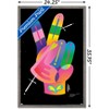 Trends International Jason Naylor - Peace Sign Hand Framed Wall Poster Prints - 3 of 4
