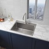 Spassway 24" Silver Stainless Steel Utility Sink with Faucet Hoses and Drain Kit - 3 of 4